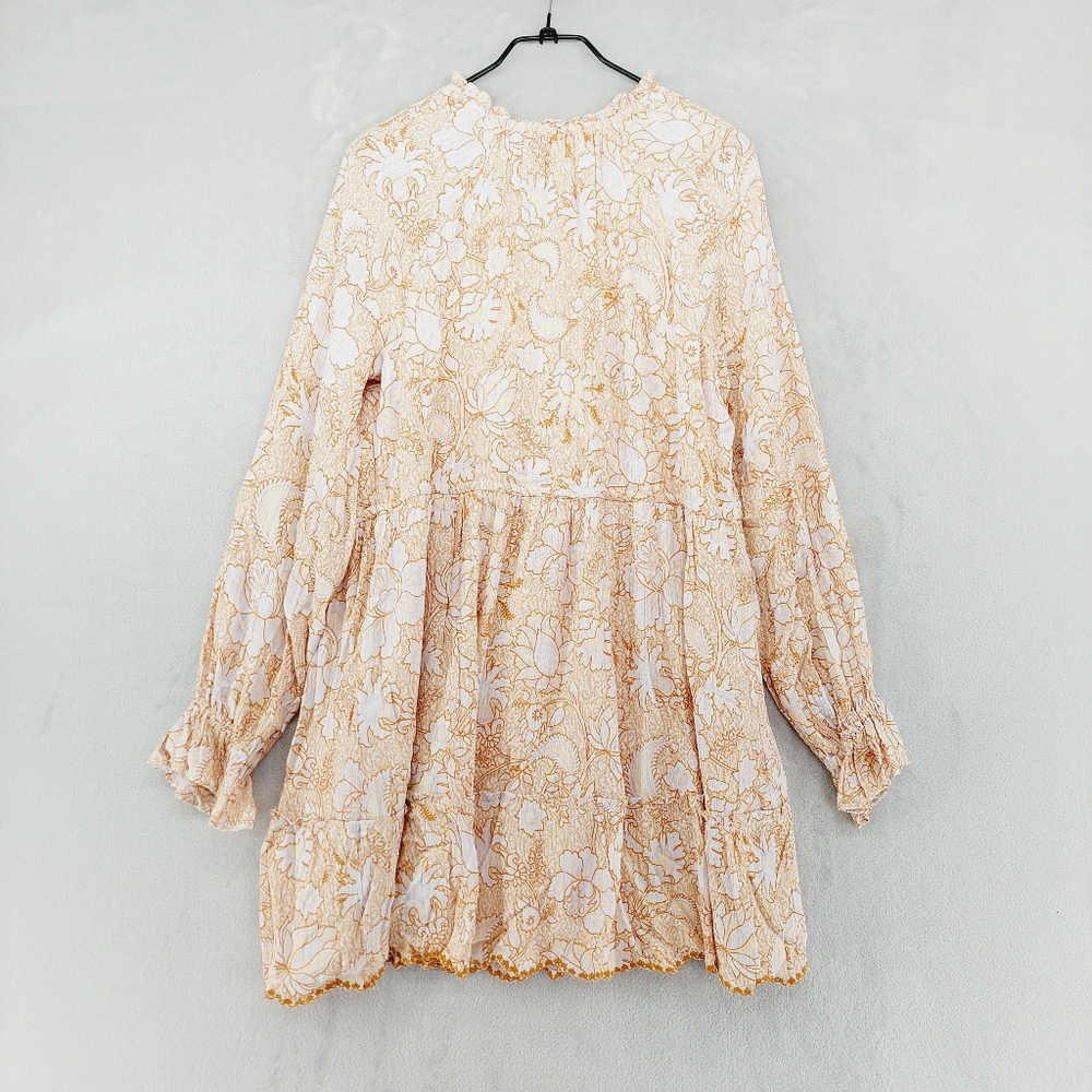 New House Of Harlow 1960 Metallic Paisley Long Sleeve Mini Dress  P6174 - Picture 6 of 9